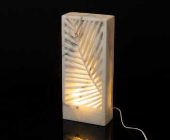 Светильник интерьерный «Папоротник». Ангидрит, упаковка: деревянный ящик